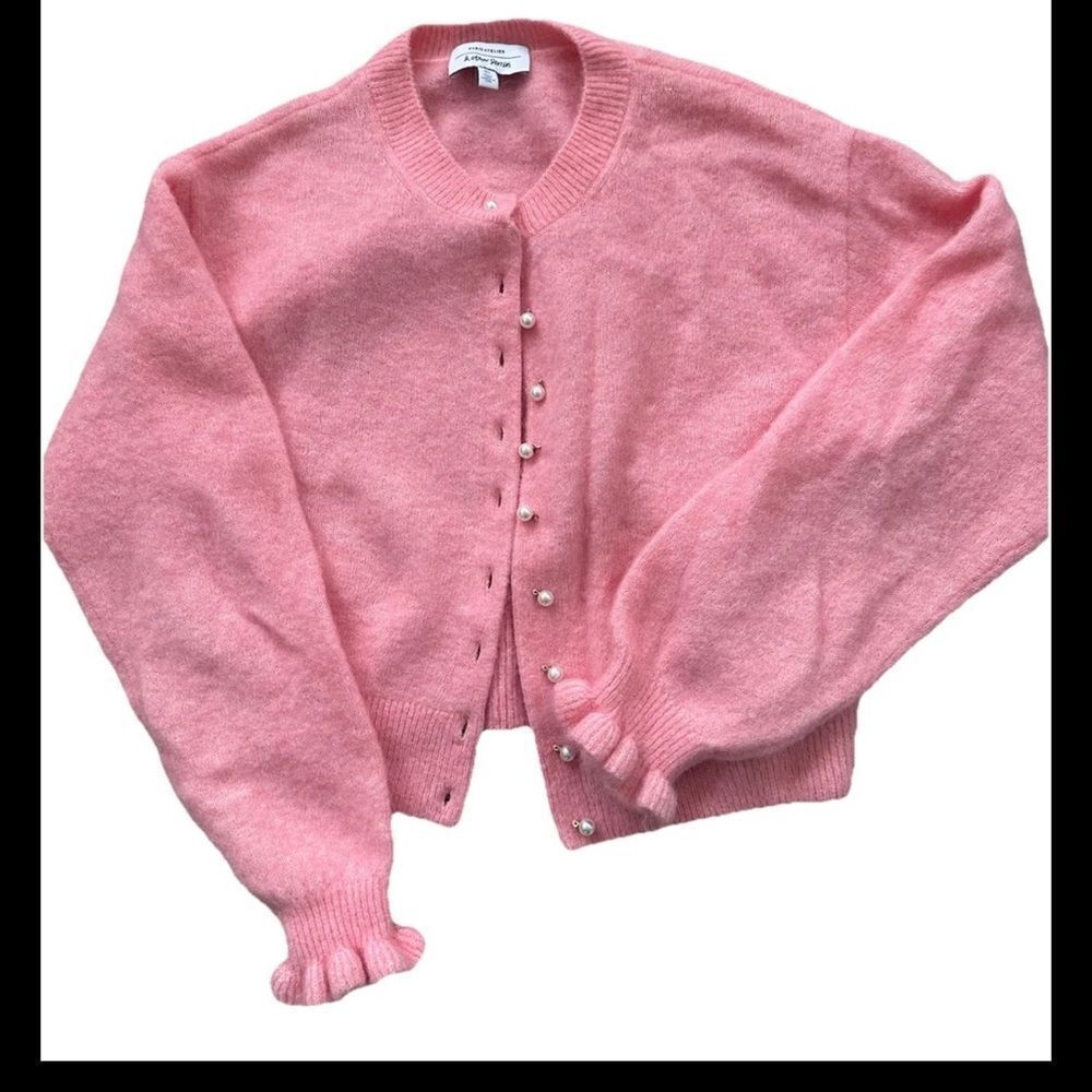&Other Stories Pink Wool & Mohair Blend Cardigan Women’s Sweater S